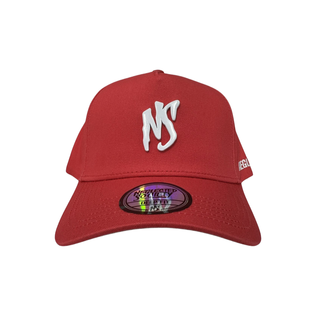 NS Red White Metal Mini Badge Youth Fit Snapback