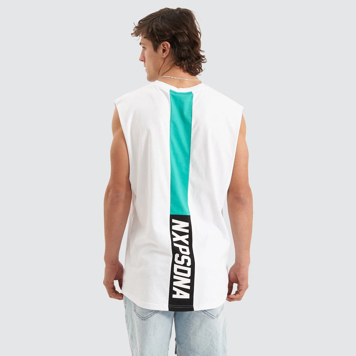Cautionary Scoop Back Muscle White