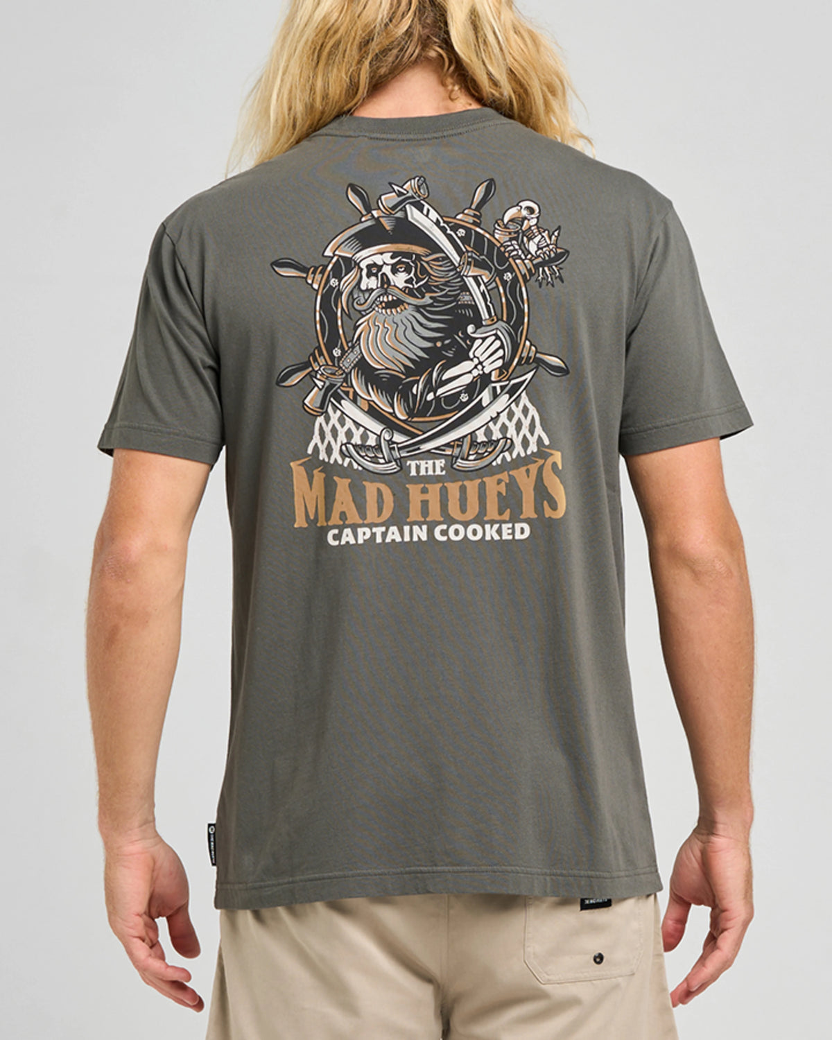 Captain Ship Faced SS Tee Charcoal