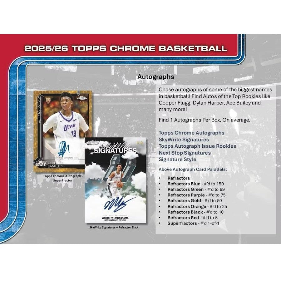2025-26 Topps Chrome Basketball 7-Pack Blaster Box