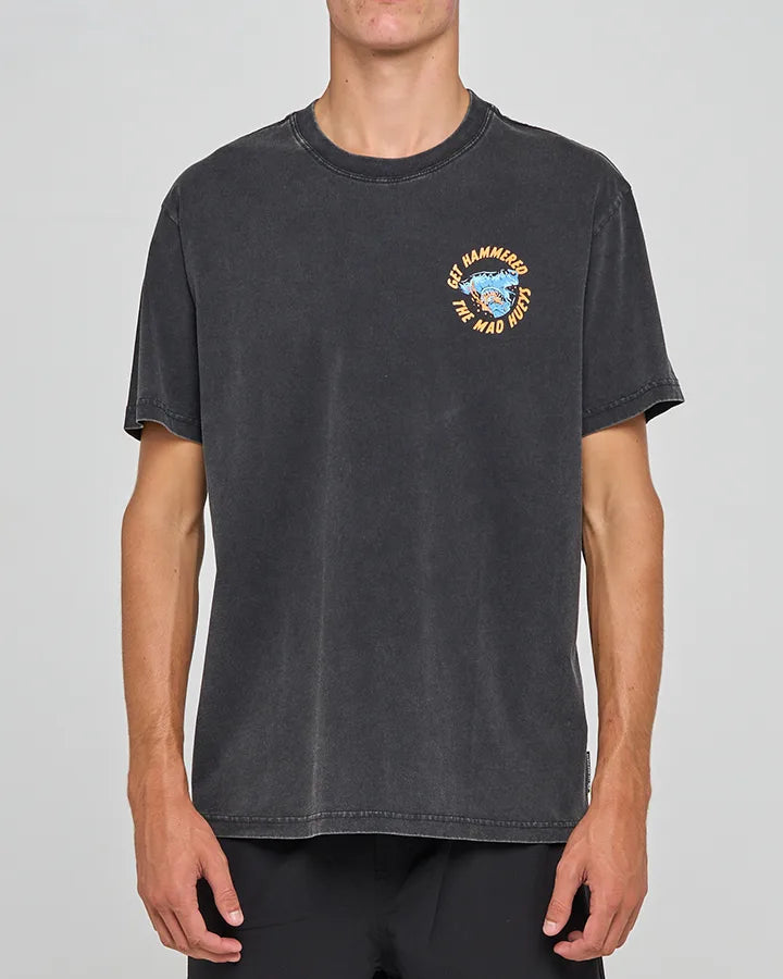 GET HAMMERED | SS TEE WASHED BLACK