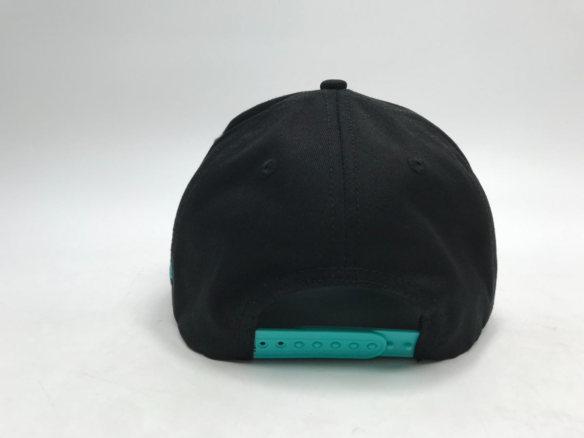 NS Aframe Black Teal Outlined Snapback