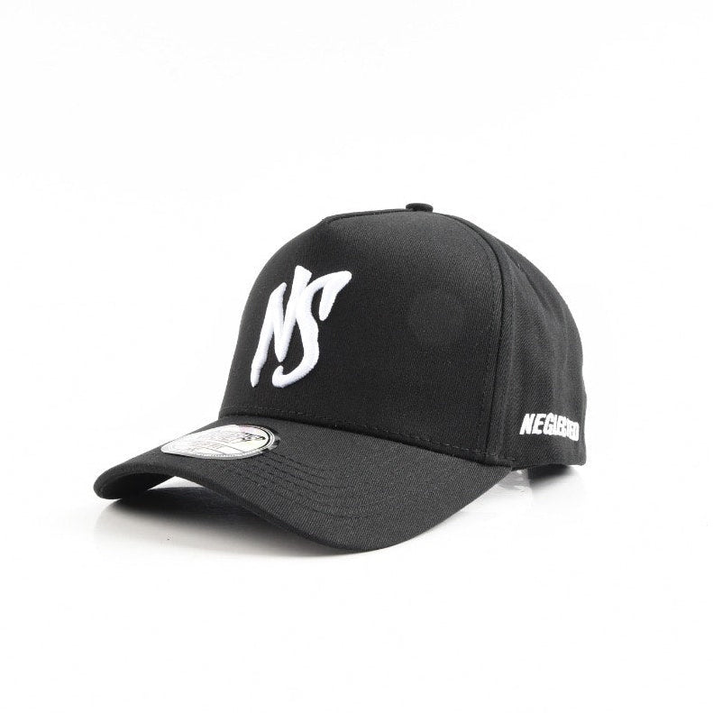 NS Aframe Black White Snapback