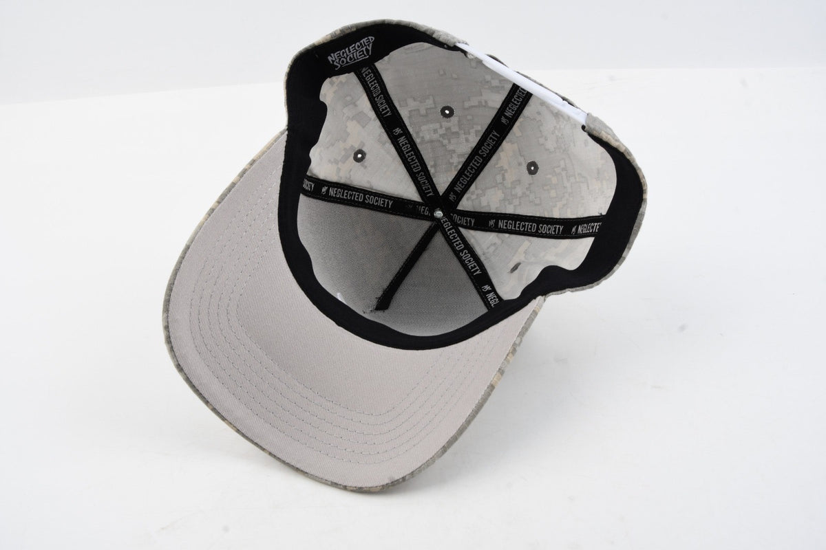 NS Aframe Digital Camo Grey White Snapback