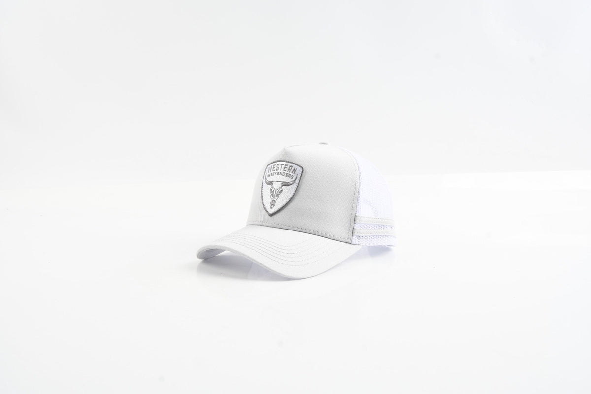 Western Weekender Bull Trucker Grey White