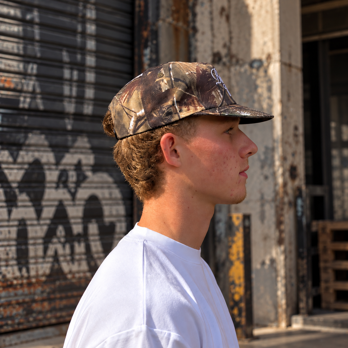 Bender Script Cap - Short Brim 5 Panel - Camo