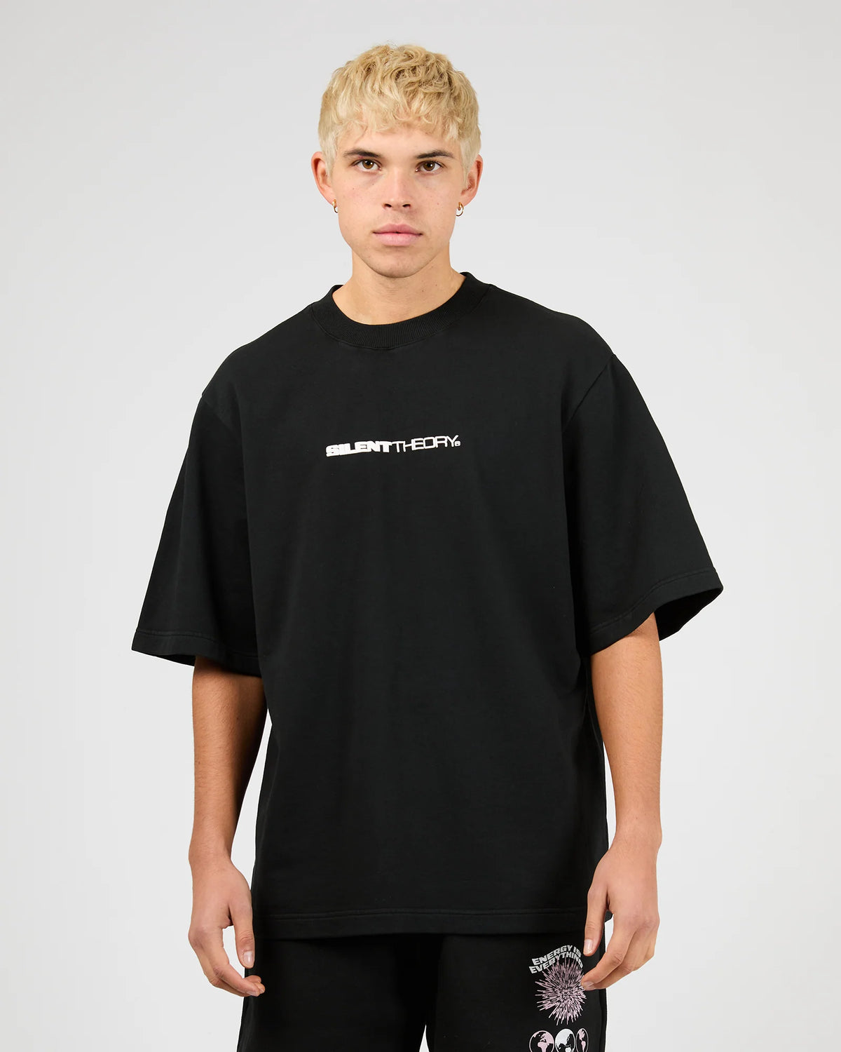 ENERGY FLEECE TEE - Washed Black