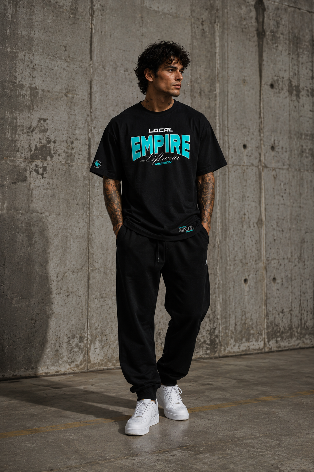 LWD Local Liftwear Division OS Tee - Black Teal