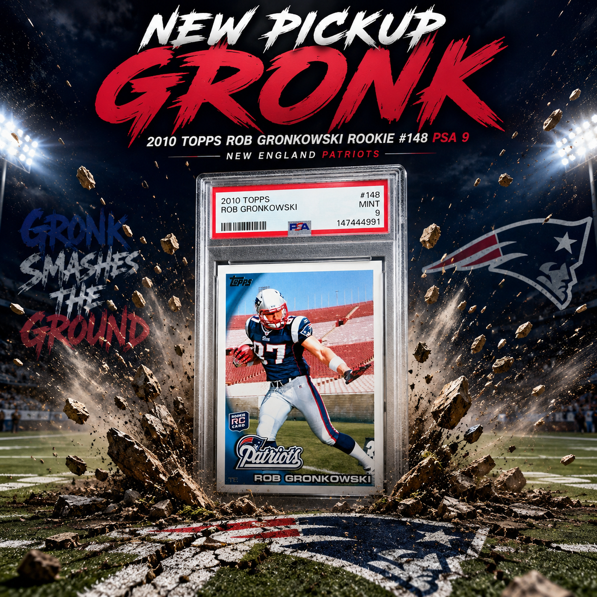 2010 Topps Rob Gronkowski Rookie #148 PSA 9