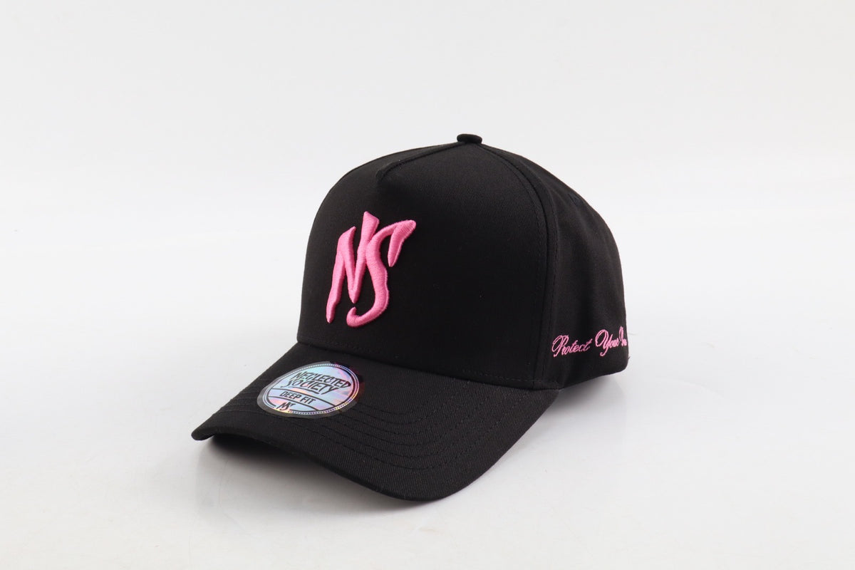 NS Aframe Black Pink Snapback