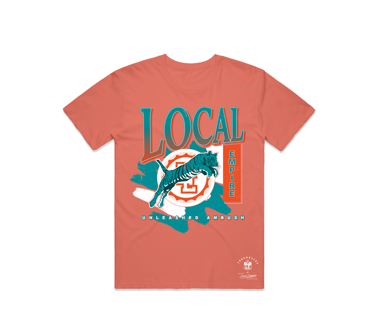 Local Unleashed Ambush Washed Orange OS tee
