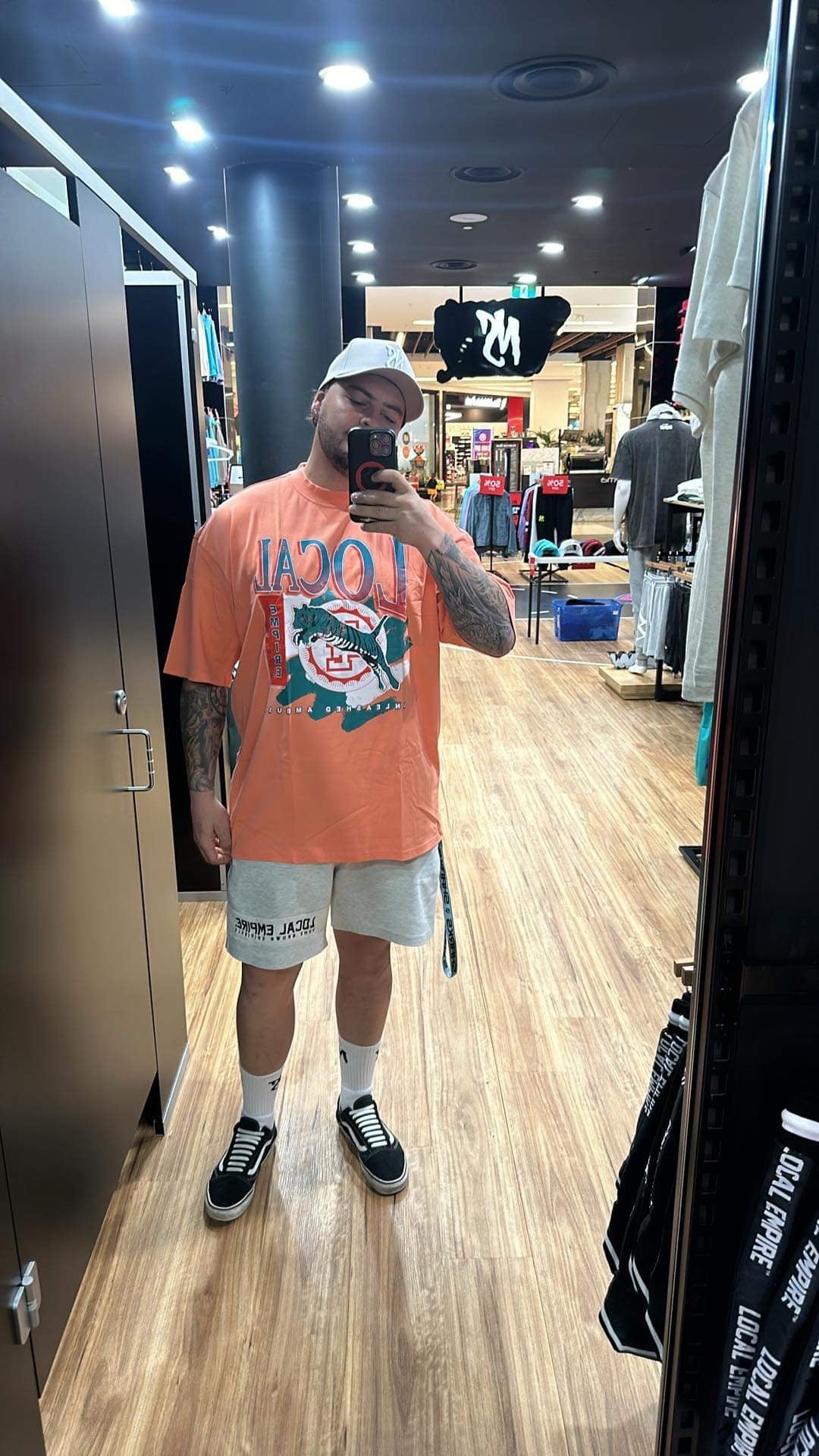 Local Unleashed Ambush Washed Orange OS tee