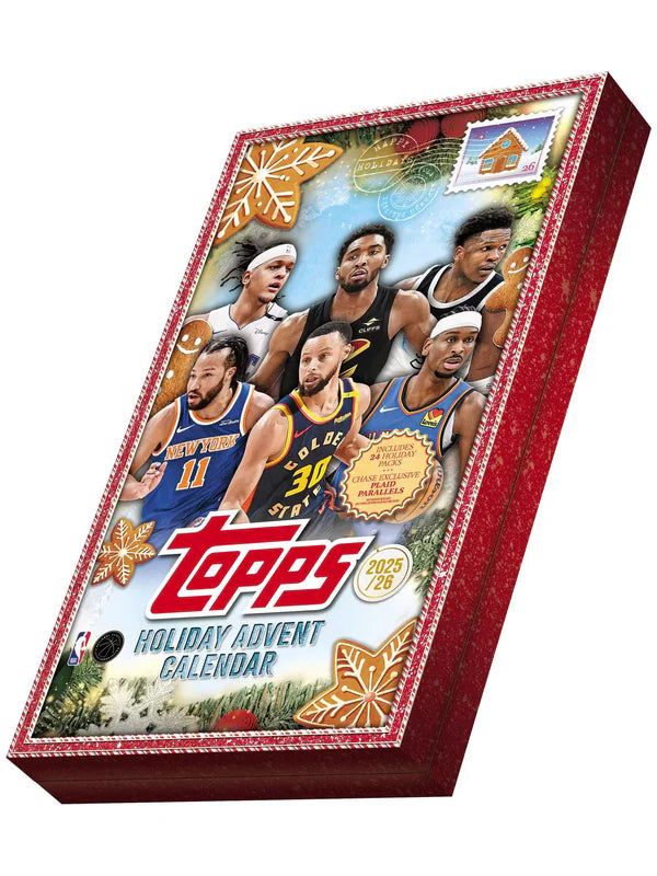 2025/26 Topps NBA Holiday Basketball Trading Card Advent Calendar Box Sealed (24 packs)