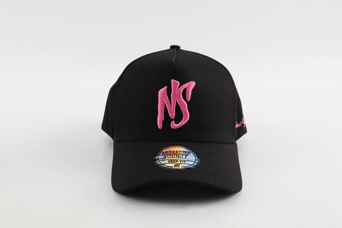 NS Aframe Black Pink Snapback