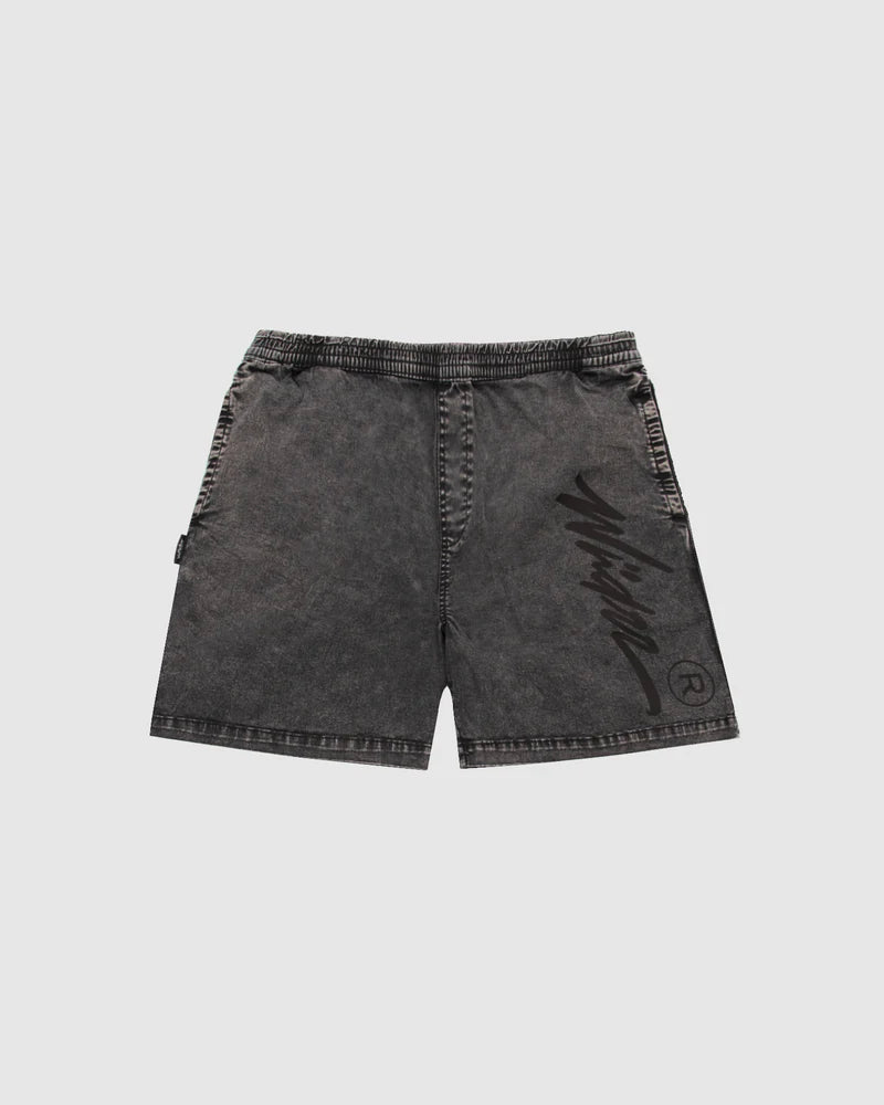 OFFEND BEACH SHORT WASHED BLACK
