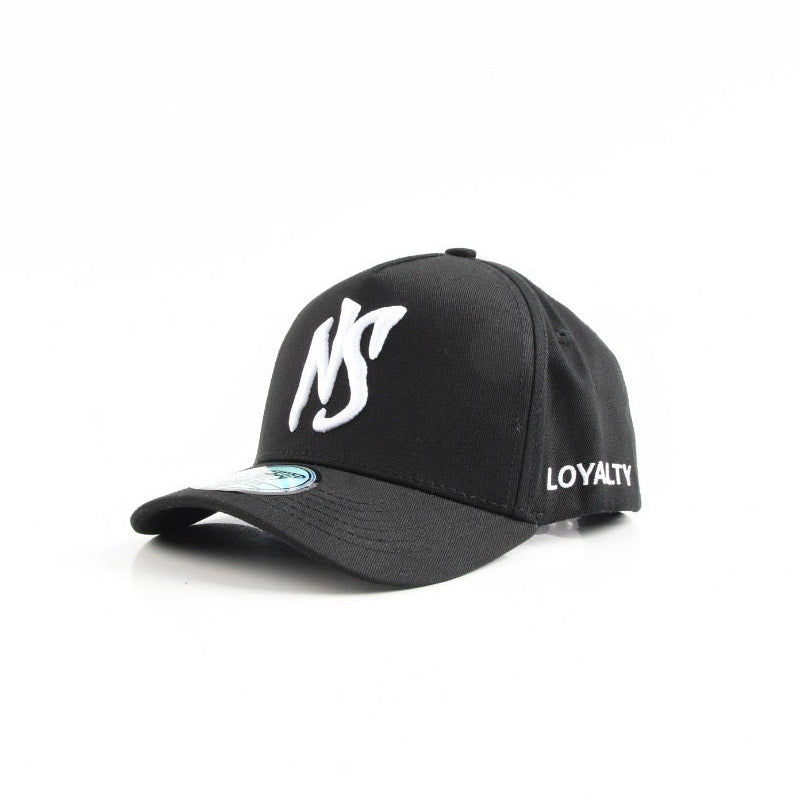 NS Aframe Black White Youth Fit Snapback