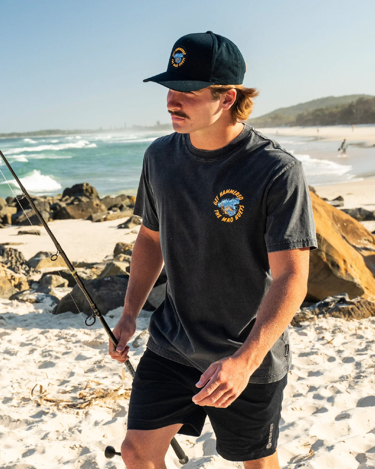 GET HAMMERED | SS TEE WASHED BLACK