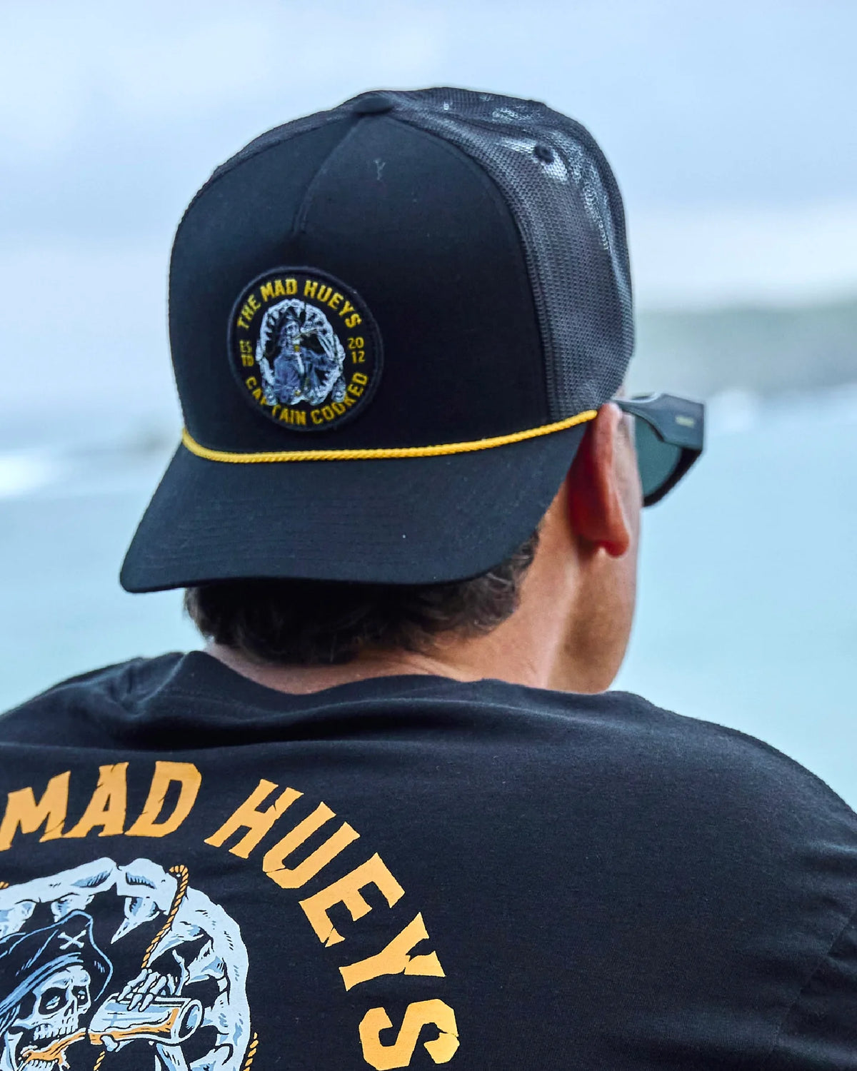 CAPTAIN COOKED JAWS TWILL TRUCKER BLACK