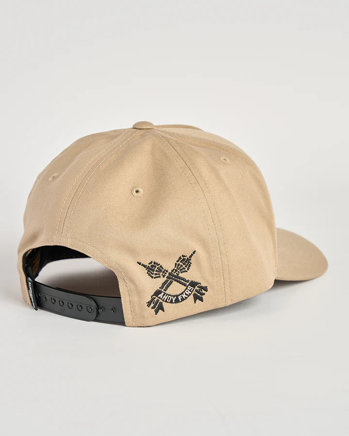 AHOY FKRS SHIELD | TWILL SNAPBACK - TAN-OSFM