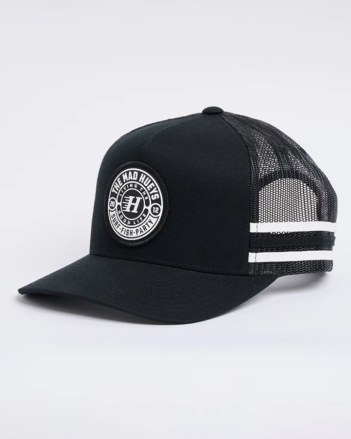Hueys Good Life Twill Trucker Black