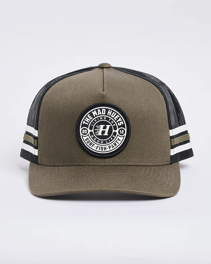 Hueys Good Life Twill Trucker Olive