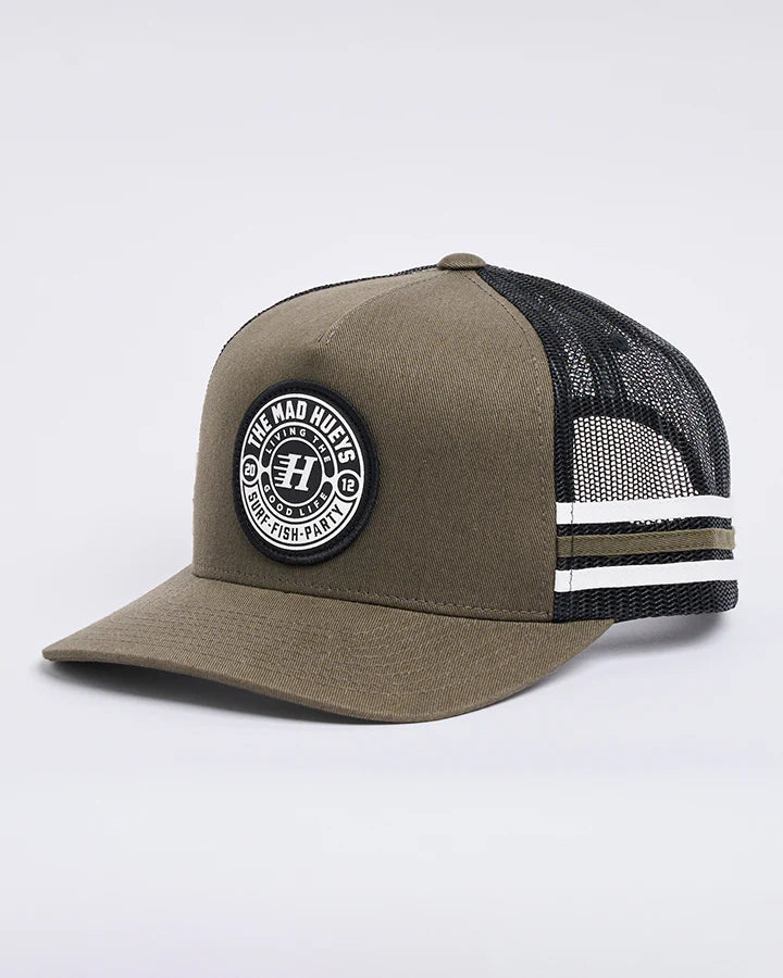 Hueys Good Life Twill Trucker Olive