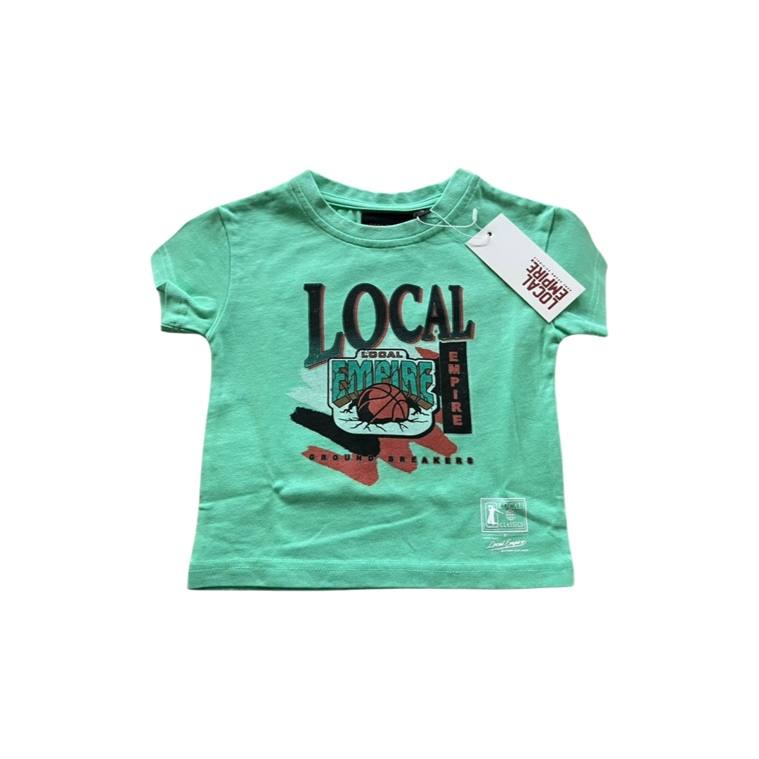 Kids Local Ground Breakers Teal OS tee
