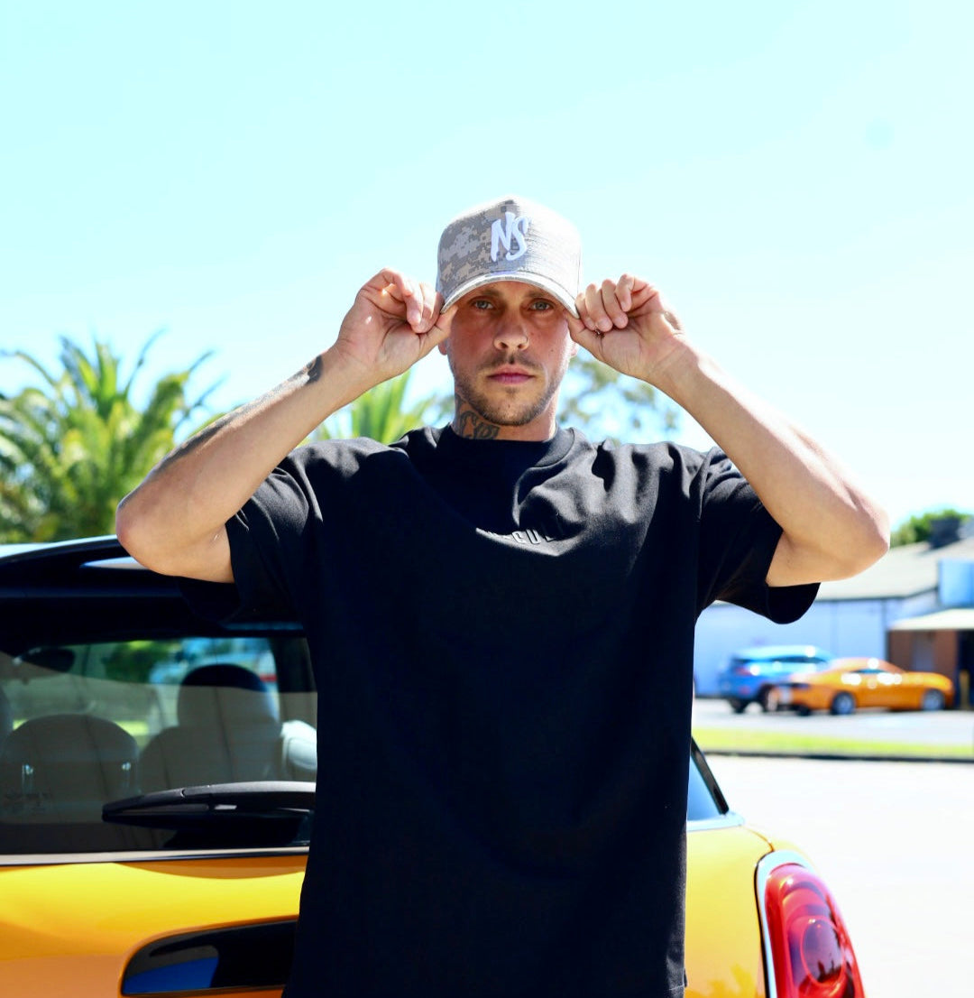 NS Aframe Digital Camo Grey White Snapback