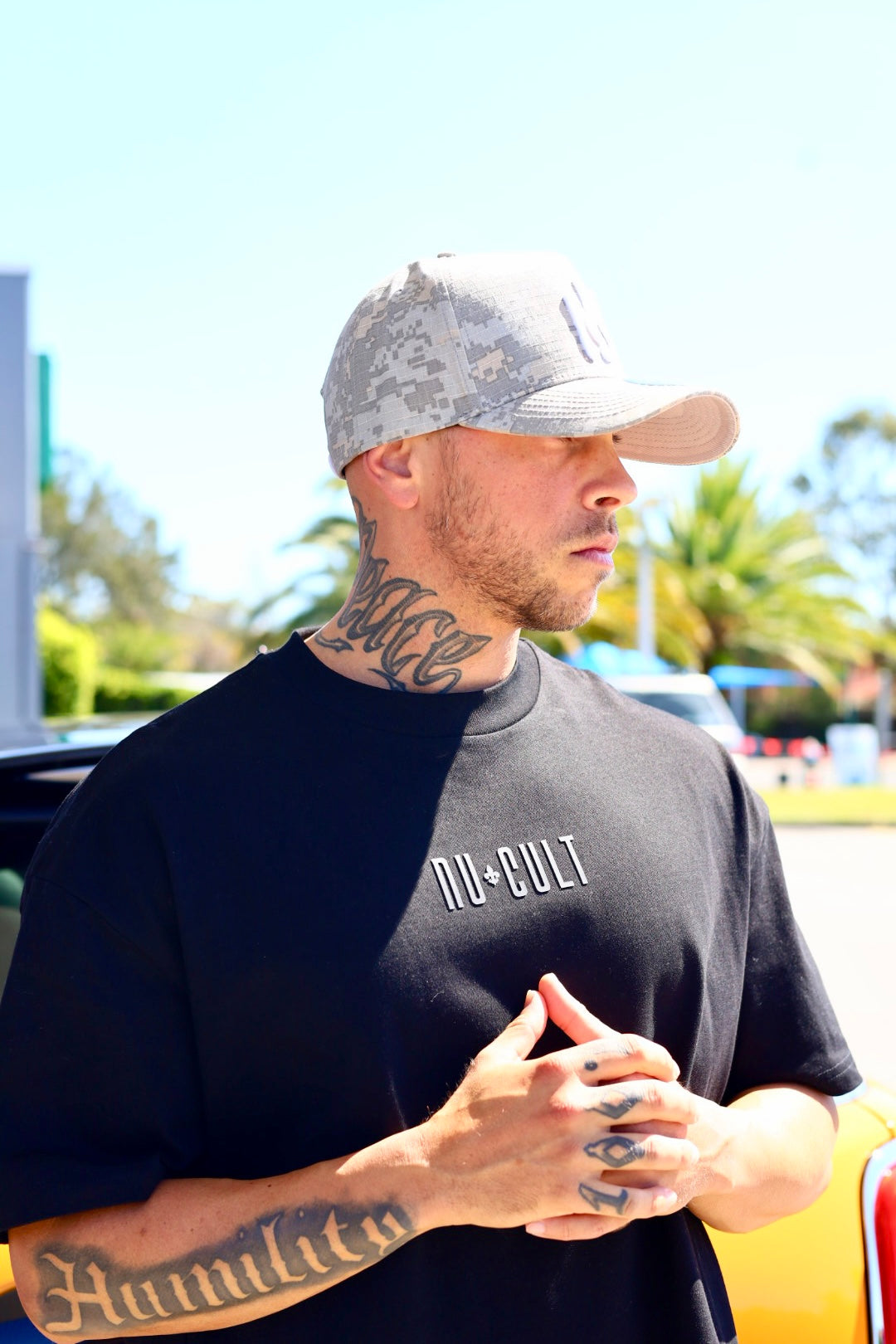 NS Aframe Digital Camo Grey White Snapback