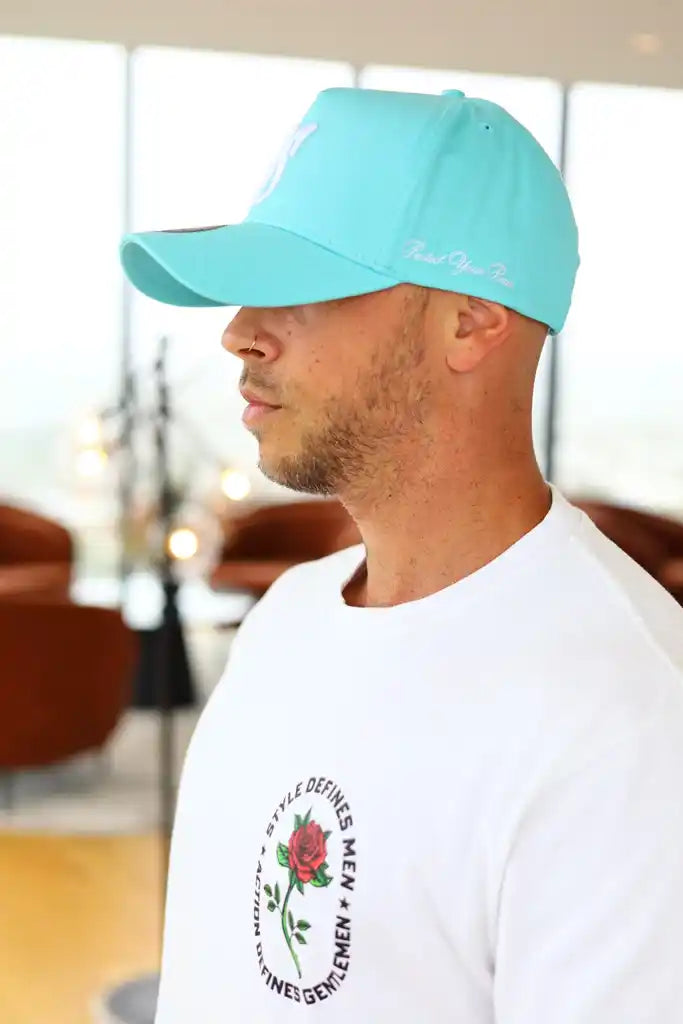 NS Aframe Teal White Snapback