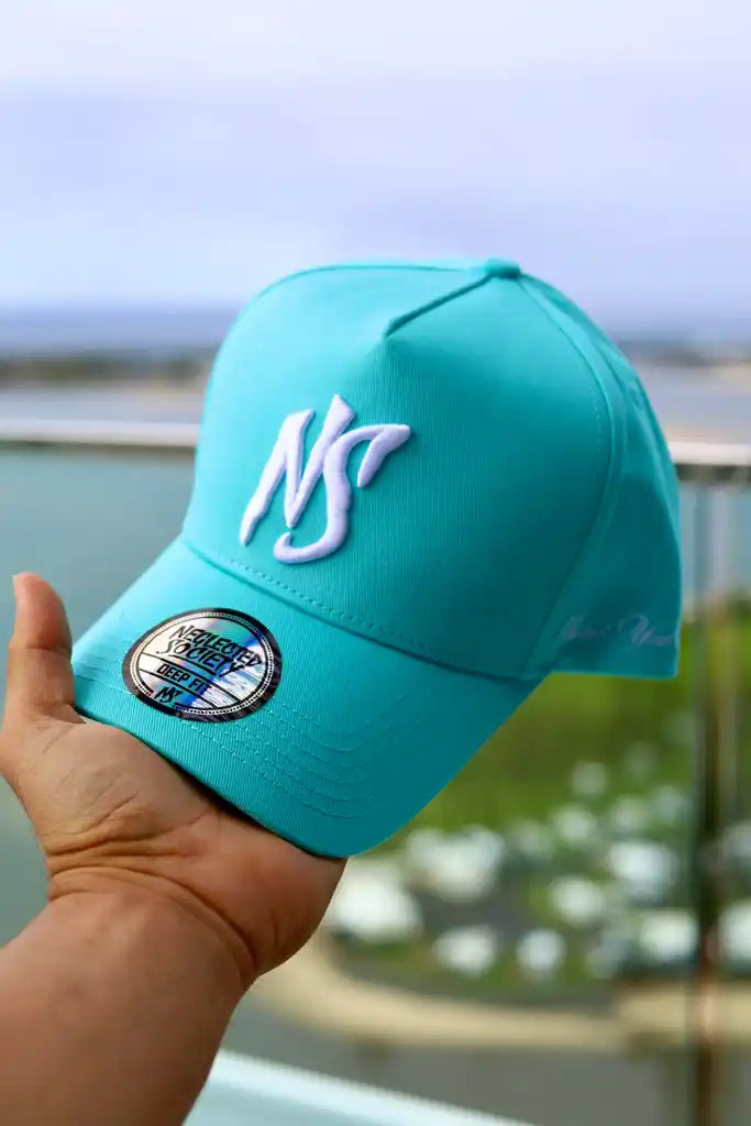 NS Aframe Teal White Snapback