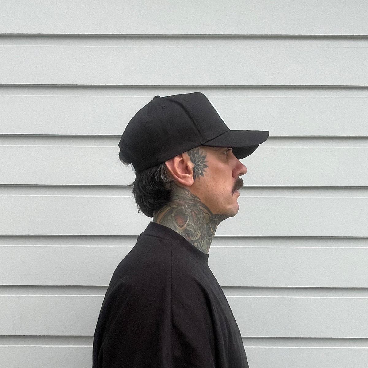 NS Aframe Black White Snapback