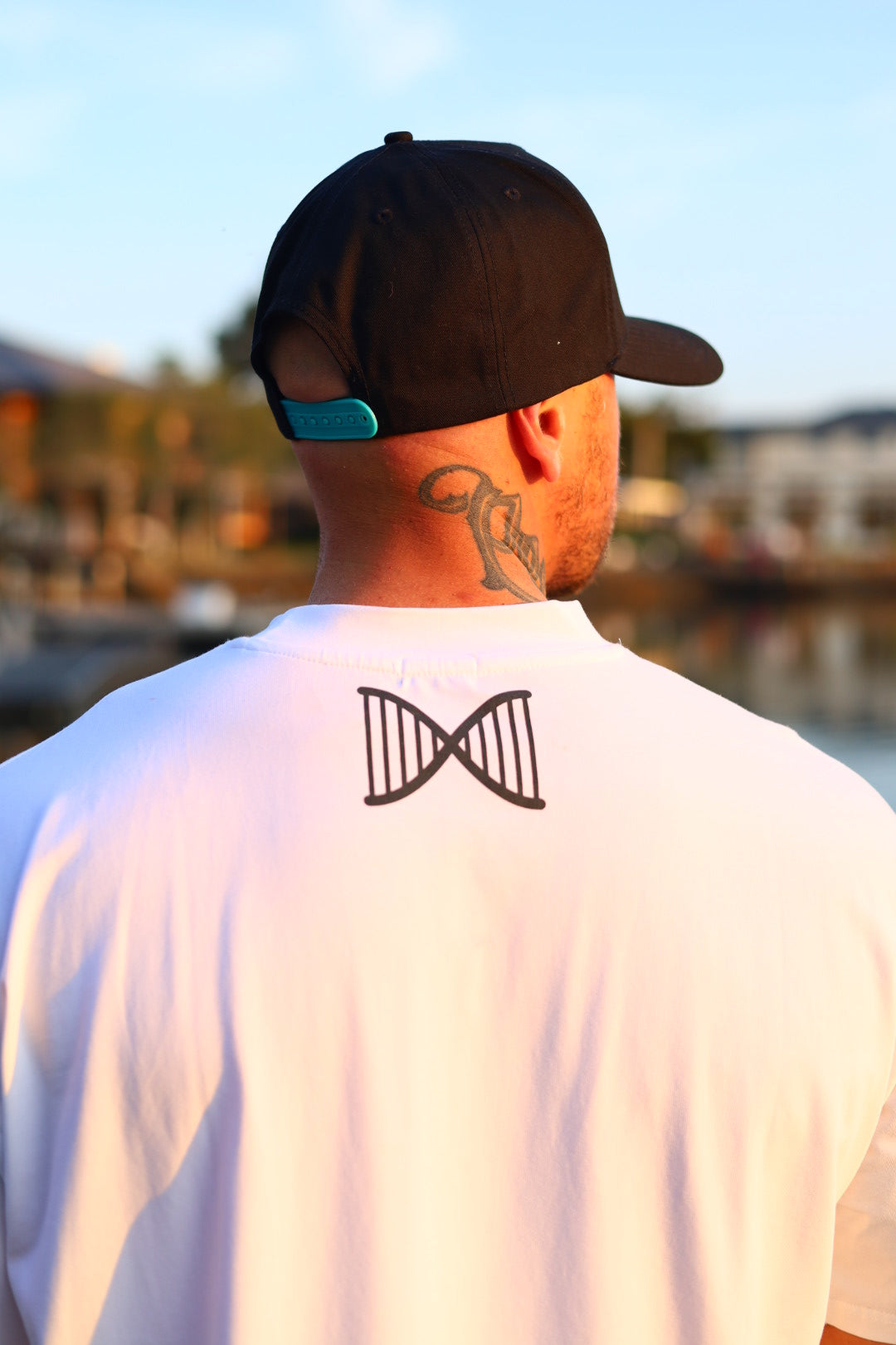 NS Aframe Black Teal Outlined Snapback