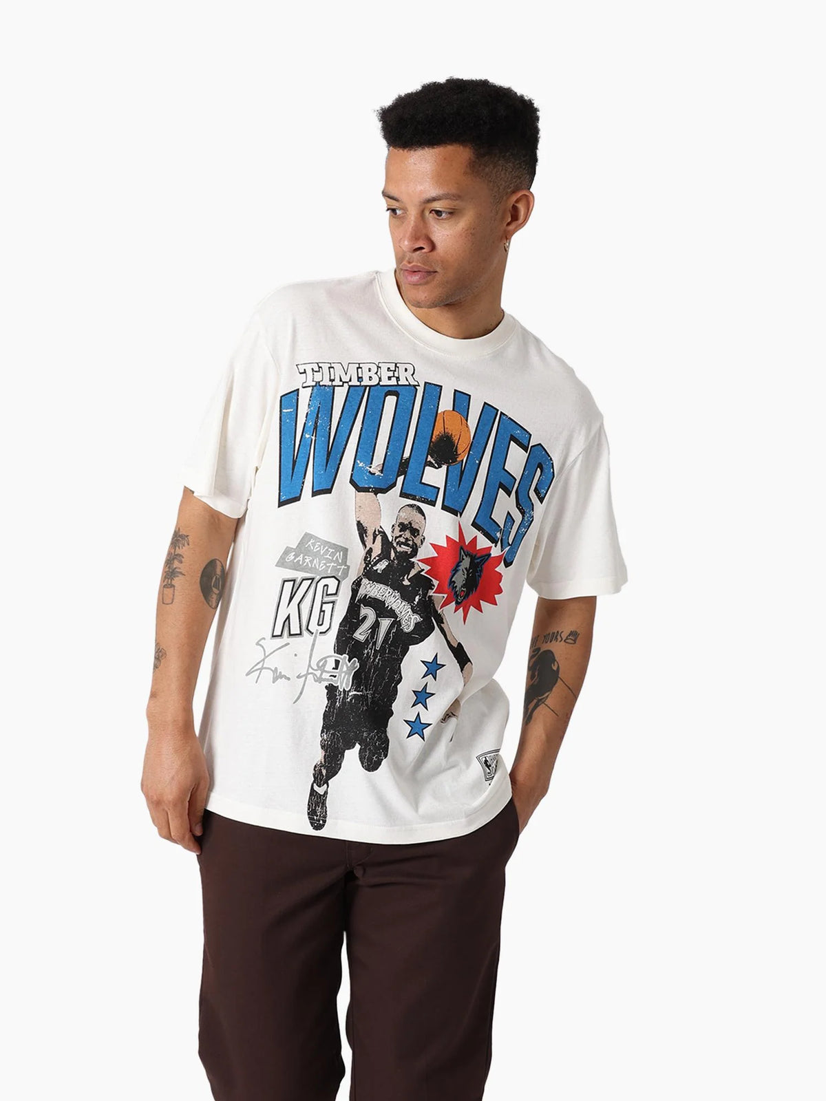 NOISE TEE TWOLVES GARNETT - OFF WHITE