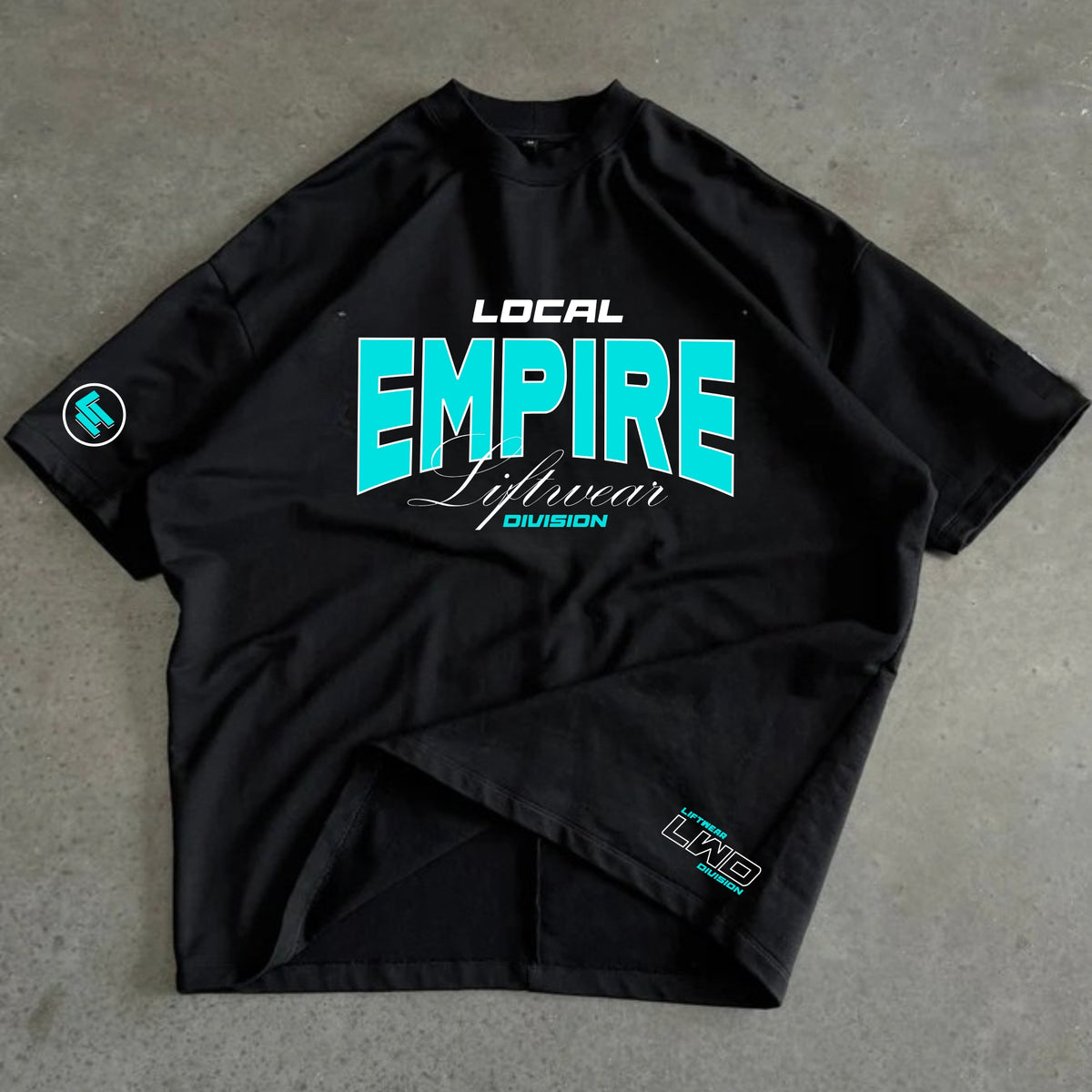 LWD Local Liftwear Division OS Tee - Black Teal