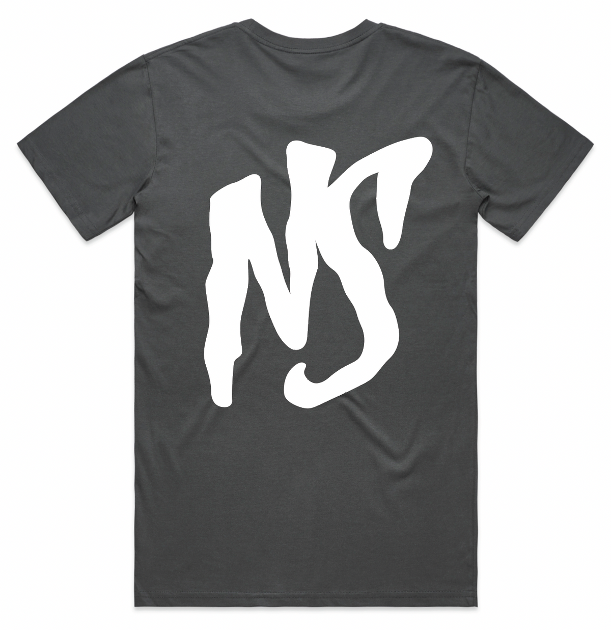 NS Logo Tee Charcoal White