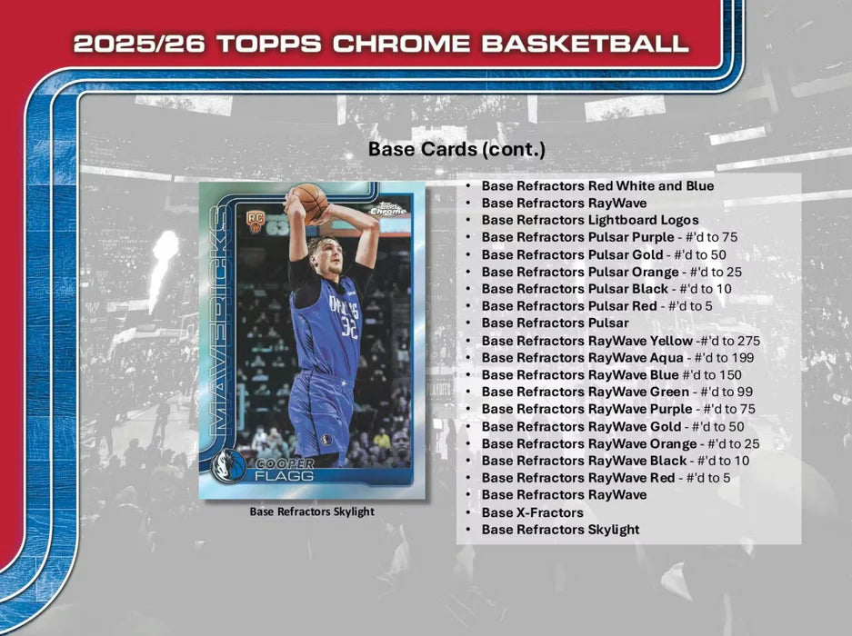 2025-26 Topps Chrome Basketball 7-Pack Blaster Box