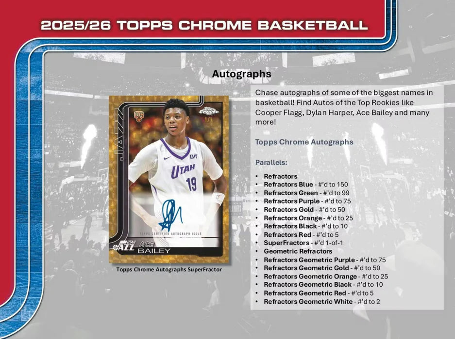 2025-26 Topps Chrome Basketball 7-Pack Blaster Box