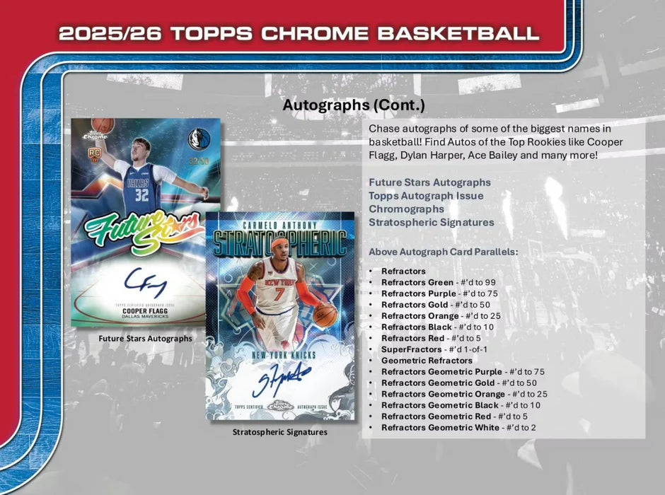 2025-26 Topps Chrome Basketball 7-Pack Blaster Box