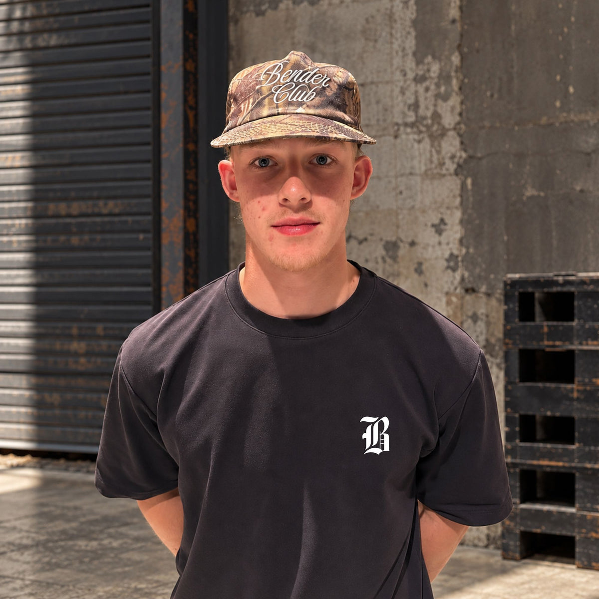 Bender Script Cap - Short Brim 5 Panel - Camo