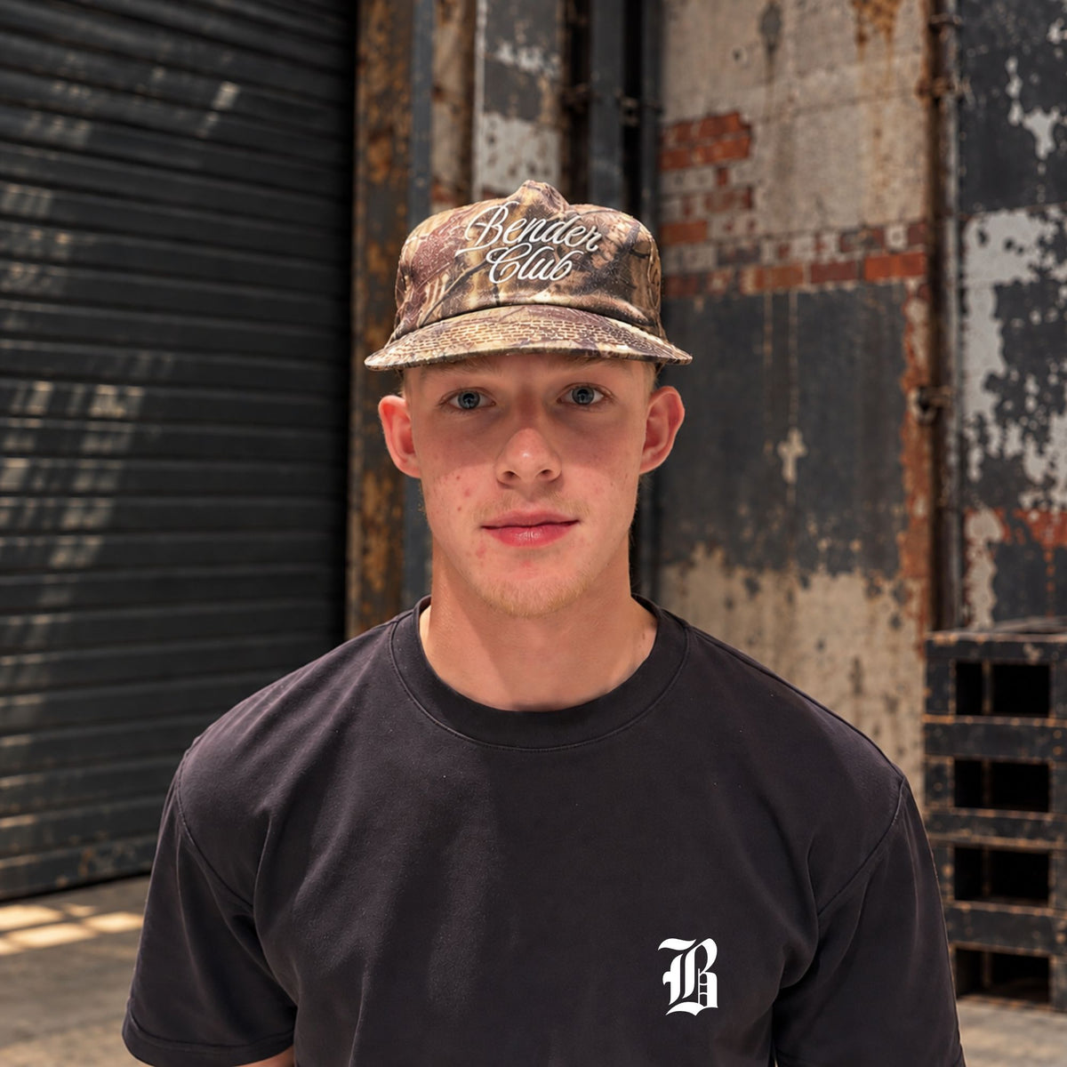 Bender Script Cap - Short Brim 5 Panel - Camo