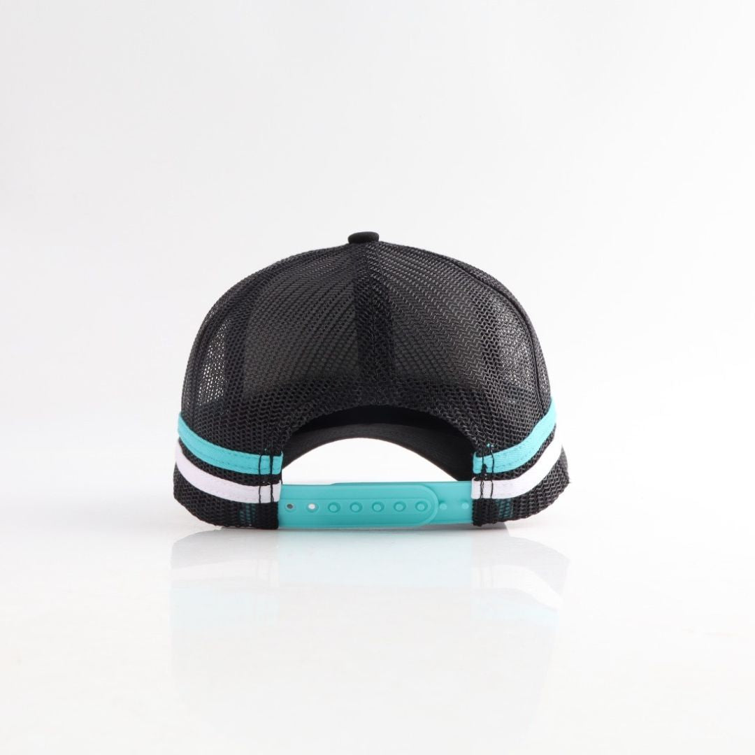 WW Badge Logo Trucker Black Teal
