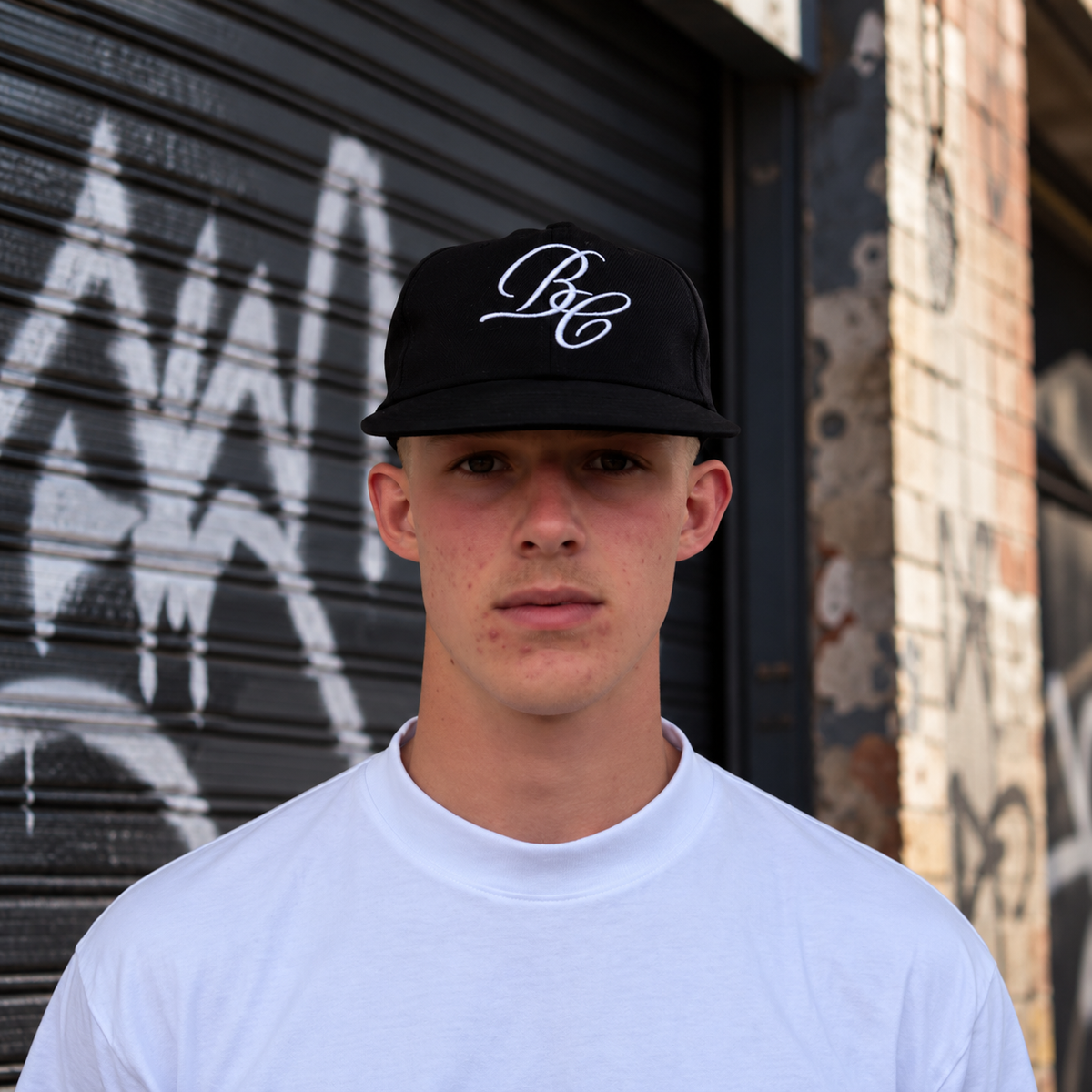Monogram BC Cap - Short Brim 5 Panel - Black