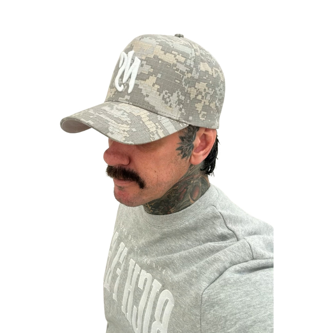 NS Aframe Digital Camo Grey White Snapback