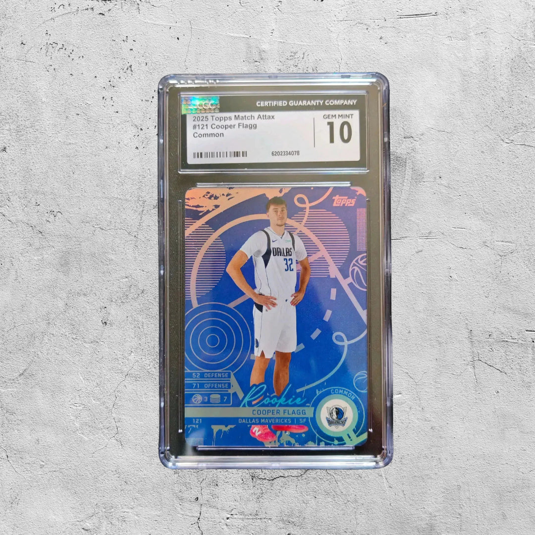 2025 Topps Match Attax Cooper Flagg Blue Common Rookie RC CGC GEM MINT 10 #121