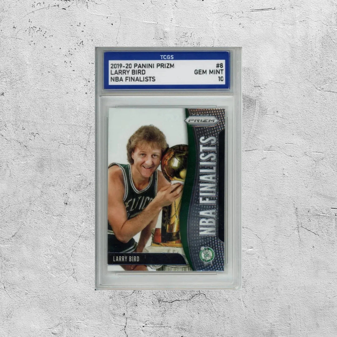 2019-20 PANINI PRIZM NBA FINALISTS #8 LARRY BIRD CELTICS TCGS GEM MINT 10