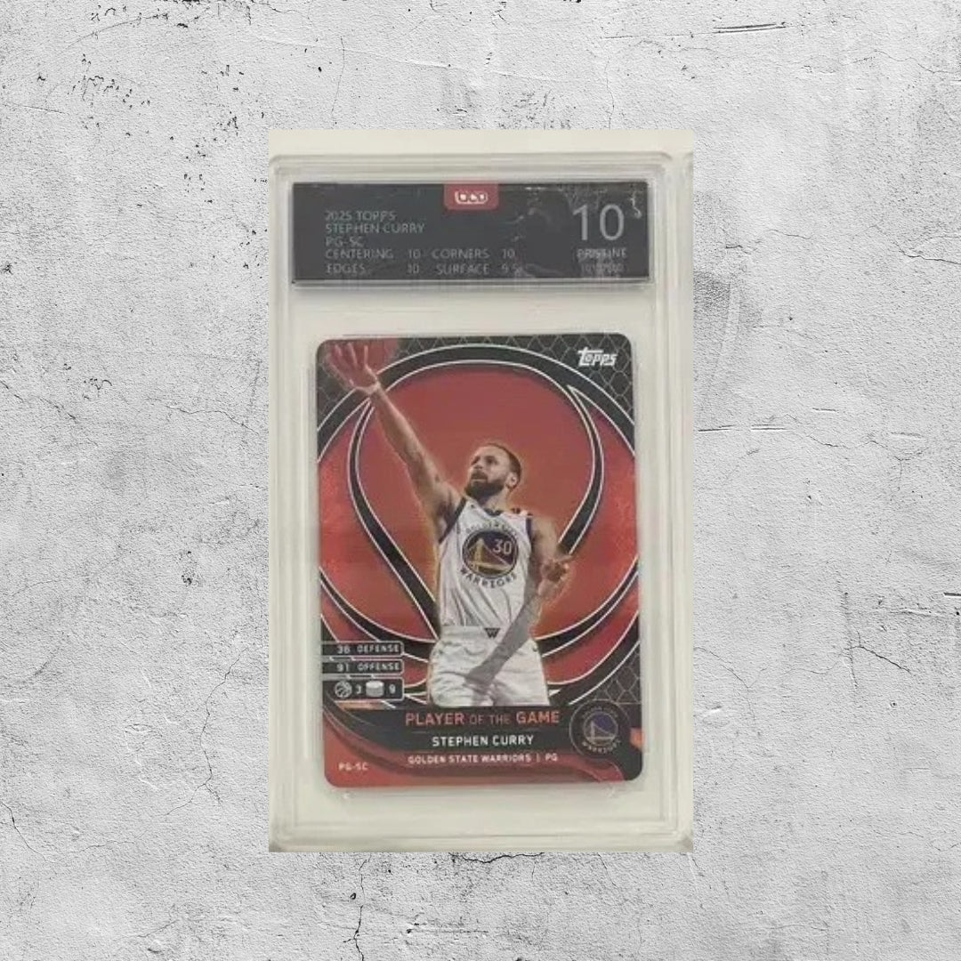 2025 Topps Match Attax Steph Curry Player Of The Game OCD PRISTINE 10 #PG-SC
