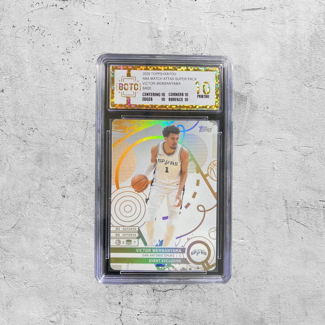 2025 Topps X Kayou Match Attax Victor Wembanyama (Event Exclusive) BCTC PRISTINE 10