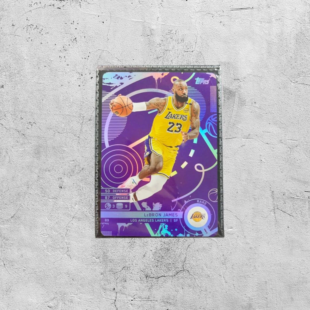2025-26 Topps Match Attax LeBron James #89 PURPLE FOIL RARE LAKERS Case Hit SSP