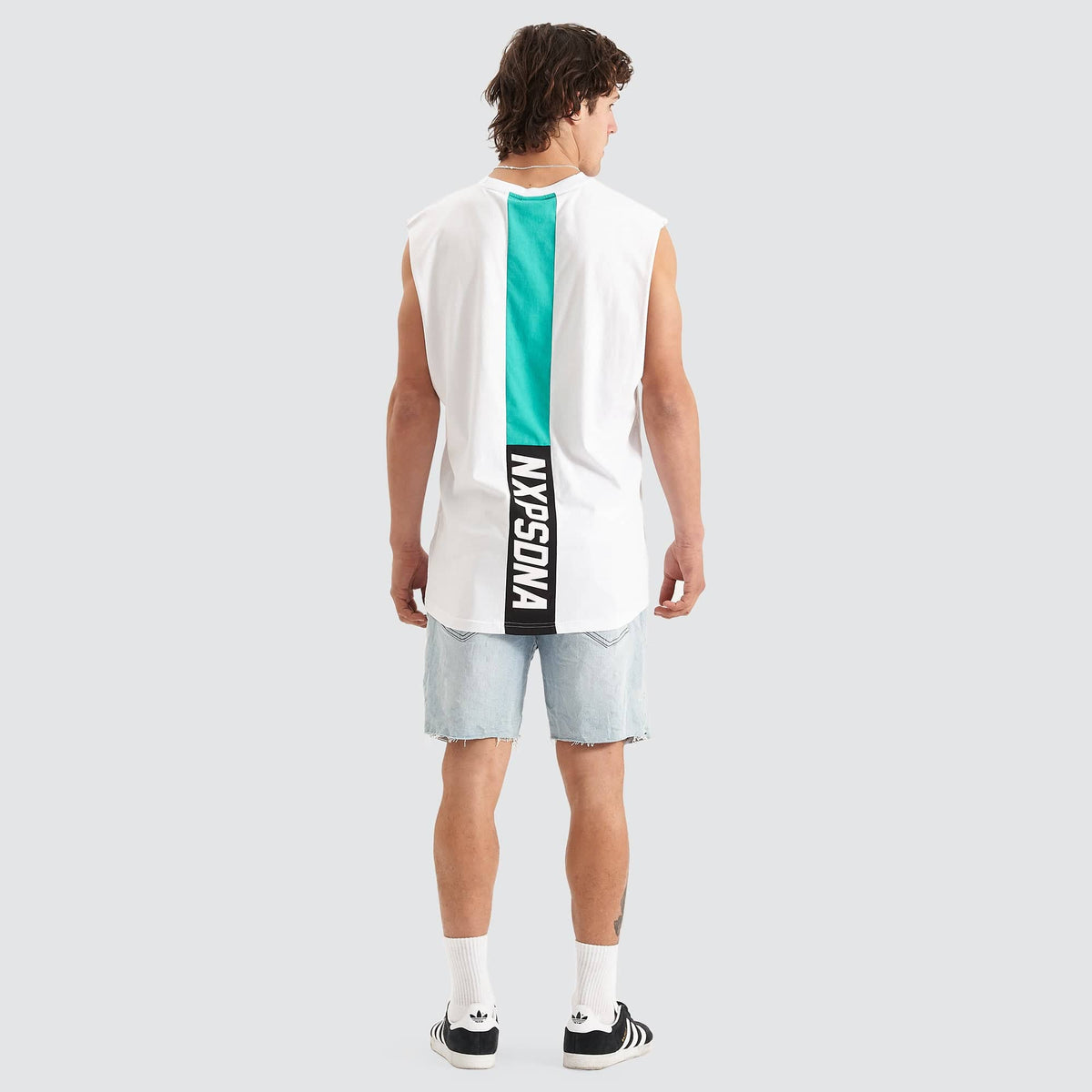 Cautionary Scoop Back Muscle White